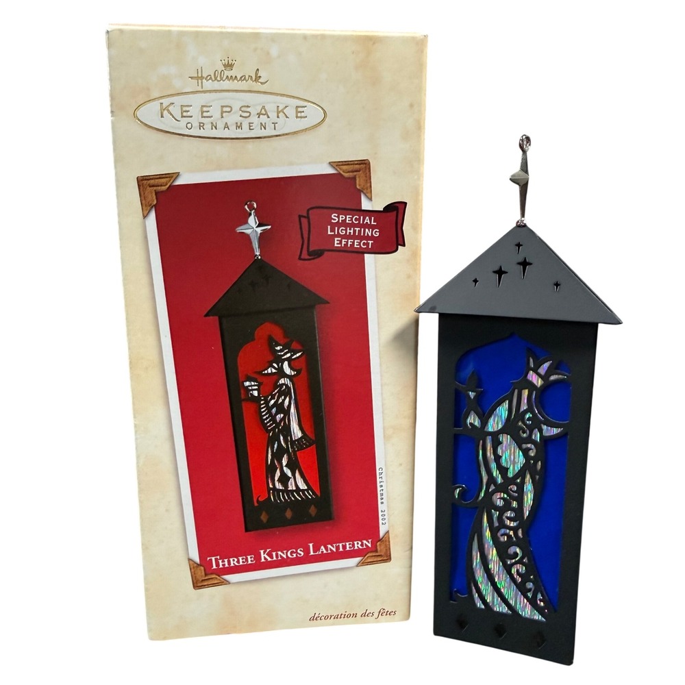 Hallmark Three Kings Lantern Ornament Multicolor Metal 2002 Holiday Decor